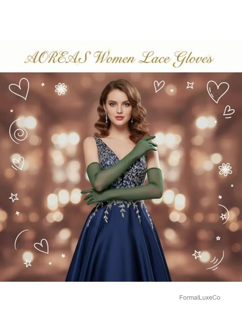 Long Wedding Tulle Gloves Sheer Stretchy Mesh Arm Sleeves Elbow Length